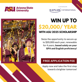 HỌC BỔNG LÊN ĐẾN 20,000$/NĂM TẠI TRƯỜNG ARIZONA STATE UNIVERSITY - MỸ