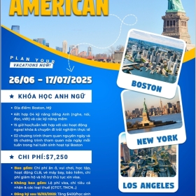 SUMMER CAMP MỸ 3 TUẦN GIÁ 7250$